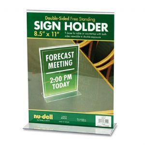 11 x 17 Bottom loading T base sign - Image 2