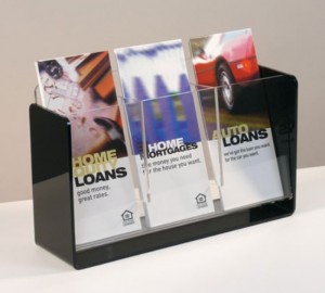 3 Pocket Brochure Holder with rectangle sides - Image 2