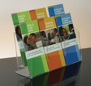 6 Pocket Clear Acrylic Brochure Holder - Image 2