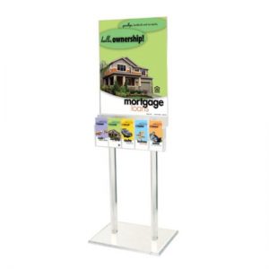 Acrylic floor Literature display with brochure holder - Image 2
