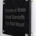 Black PVC Engraved Sign with Standoffs